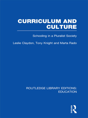cover image of Curriculum and Culture (RLE